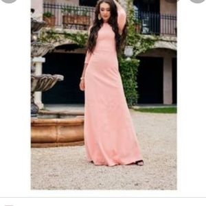 Beautiful long Elegant Pink Dress. Size Large. NanaMacs Brand.